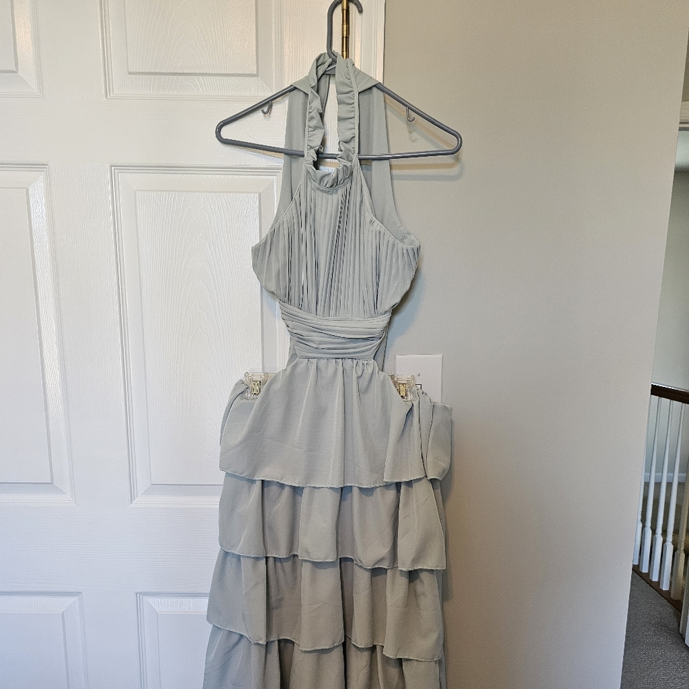 Cutout Waist Midi Vacation Dress